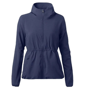 Lululemon Navy Blue Hooded Cinched Waist Light Belle Jacket - 6